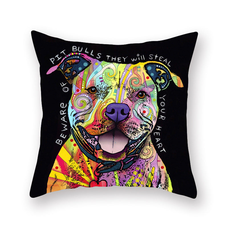 Watercolor Animal Throw Pillow with Digital Print